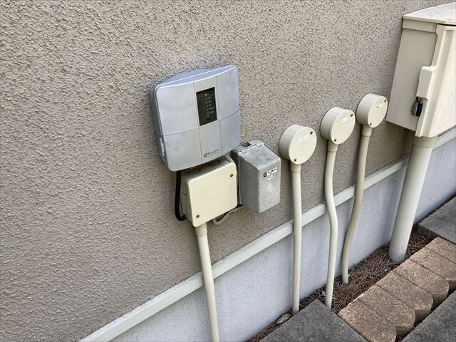家庭用門灯交換+電源切替工事