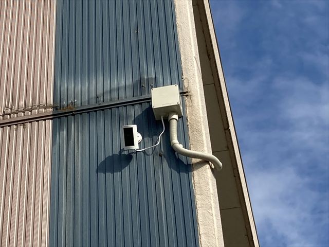 防犯カメラ設置・電源敷設+ボックス交換工事
