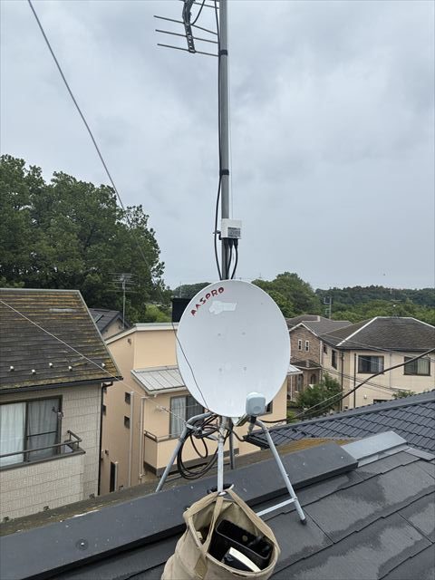 家庭用アンテナ不具合対応(ブースター交換)