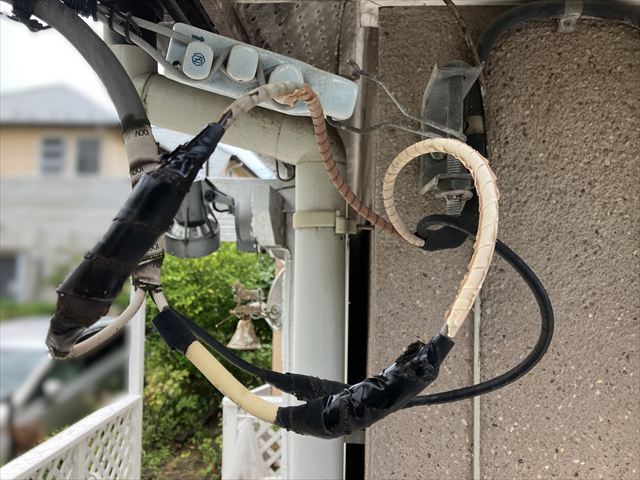 茨城県守谷市 家庭用引き込み線補修工事