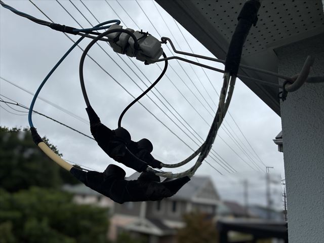 千葉県柏市 家庭用引き込み線補修対応