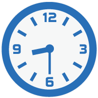 7時の時計