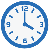 16時の時計